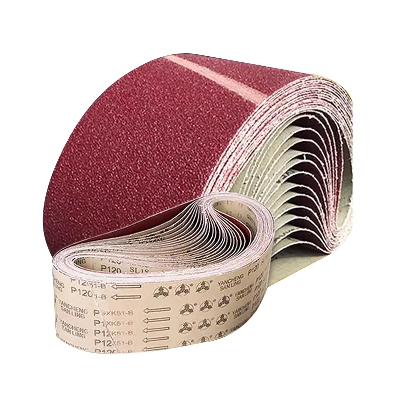 Mitsubishi Sanding Belt Metal Wood Stainless Steel Paint Grinding Premium Red Aluminum Oxide Abrasive Belt