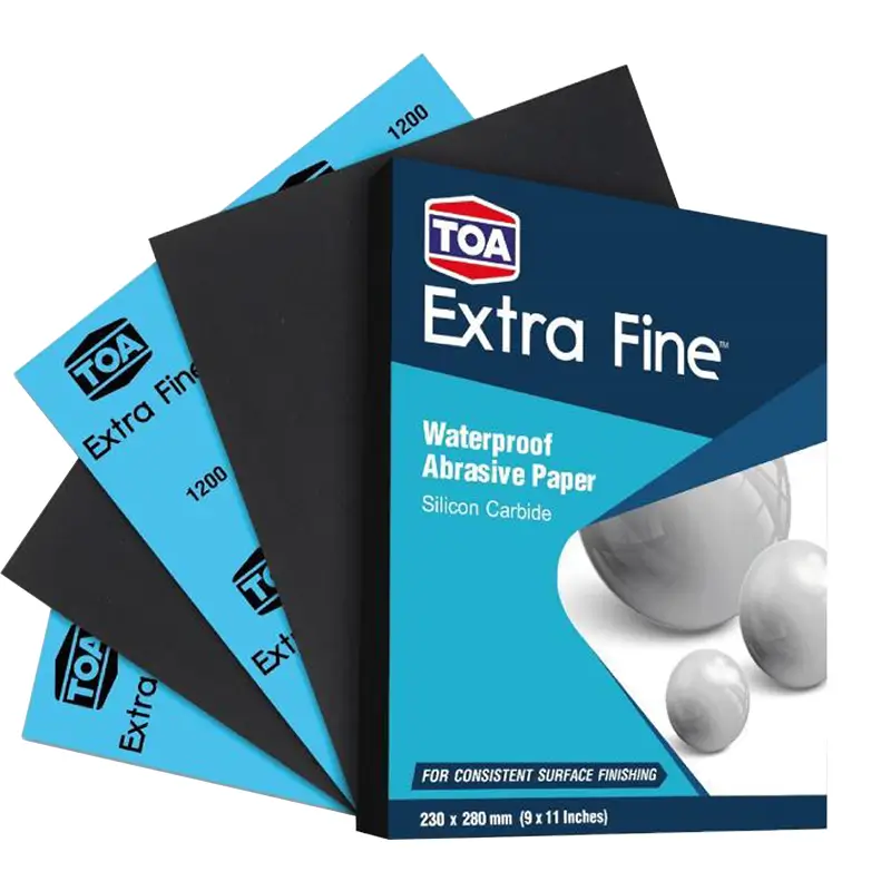TOA Thailand Waterproof Silicon Carbide Sandpaper Polishing Sandpaper for Automotive and Polishing Abrasives